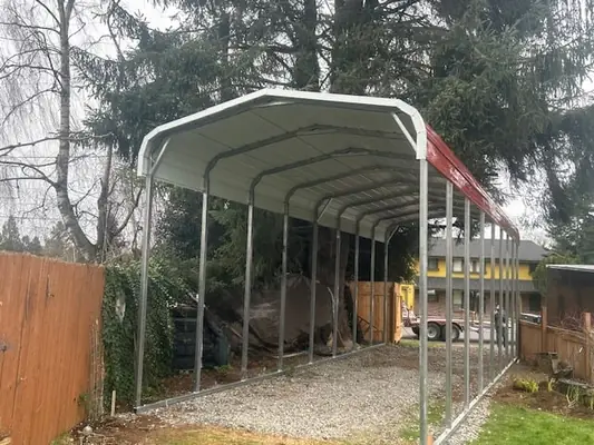 Tall round-roof carport